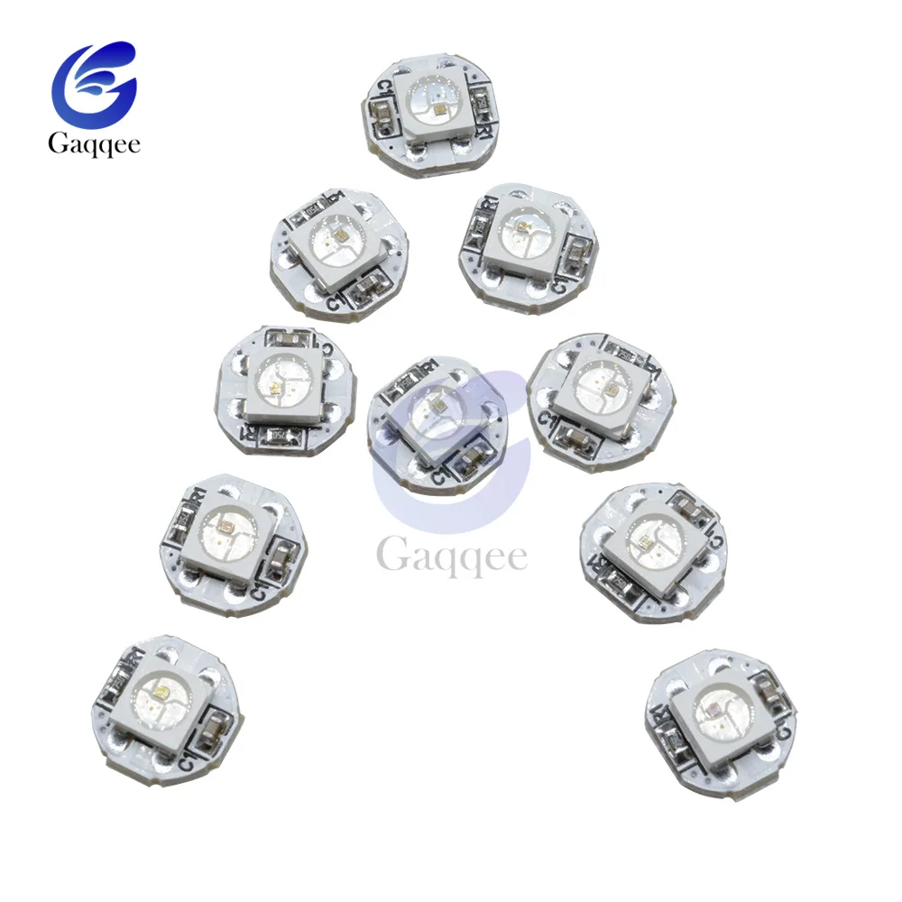

50PCS Full Rainbow RGB Module WS2812B LED Luminous Tube Module LED Chip 1Bit 6-Pin Led Chip Strip&Heatsink DC5V