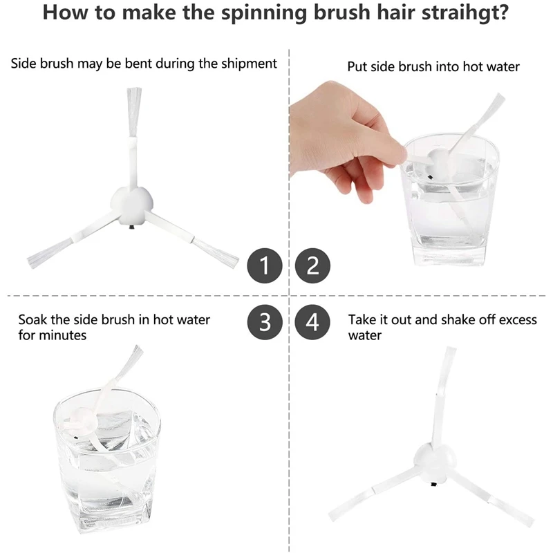 

for Xiaomi Mijia 1C Side Roller HEPA Filter Main Brush Mop with Main Roller Brush Side Brush Hepa Air Filter Mop Cloth