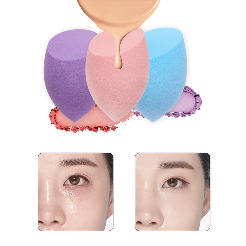 

1 Pc Makeup Sponge Concealer Smooth Cosmetic Powder Puff Cut Shape Foundation Bevel Cosmetic Puff Women Make Up Tools