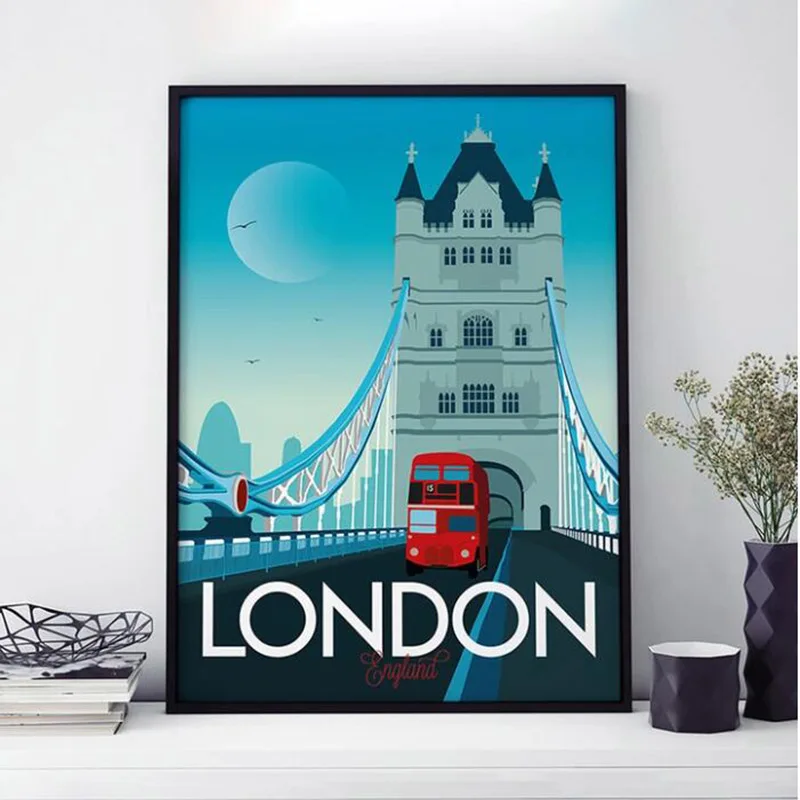 

5D DIY Diamond Painting Cross Stitch Full Diamond Amsterdam Bali New York London Barcelona Paris European City Diamond Embroider