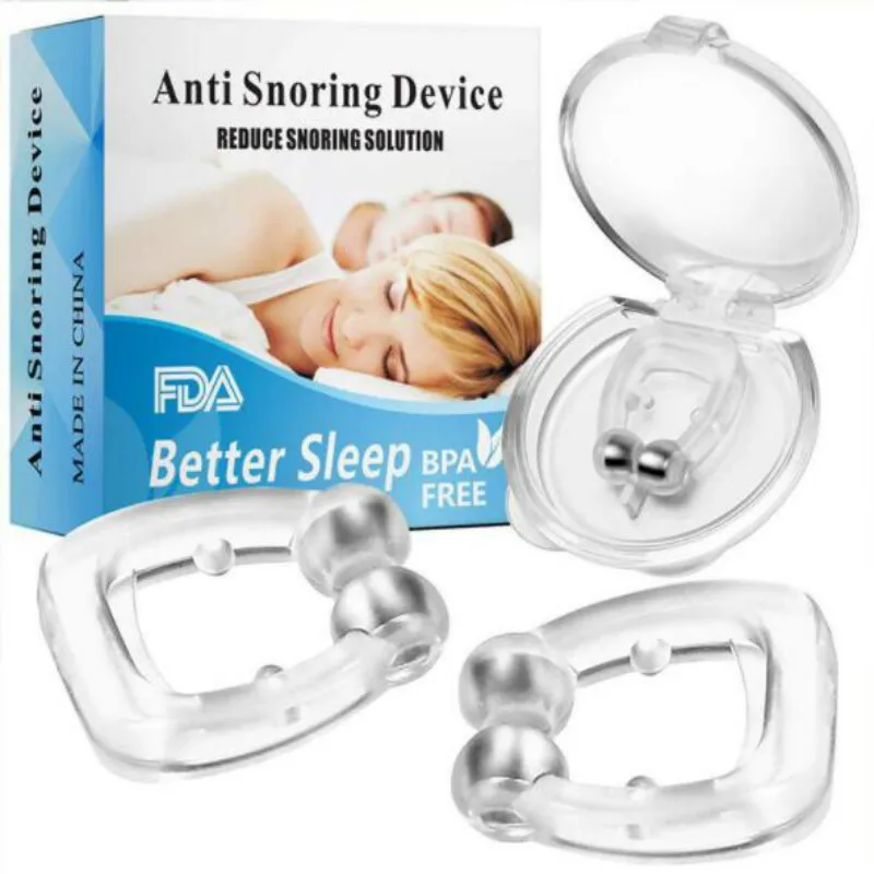1PC Silicone Nose Clip Magnetic Anti Snore Stopper Snoring Silent Sleep Aid Device Guard Night Anti 