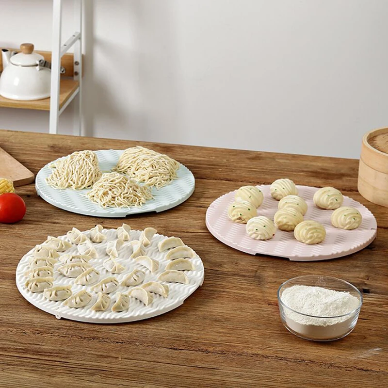 Household Dumpling Placemat Practical Storage Tray Foldable Dish Pasta Single Layer Cover Pads | Дом и сад
