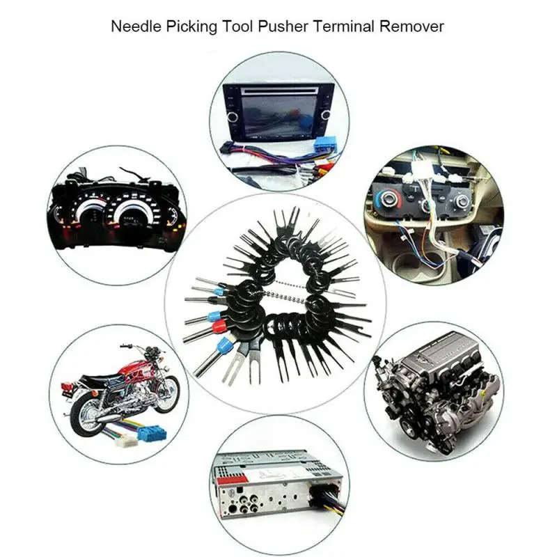

26/36/41/59 Pcs Car Plug Terminal Removal Tool Pin Needle Retractor Pick Tool Terminal Pin Retractor Pick Needle Harness Pick