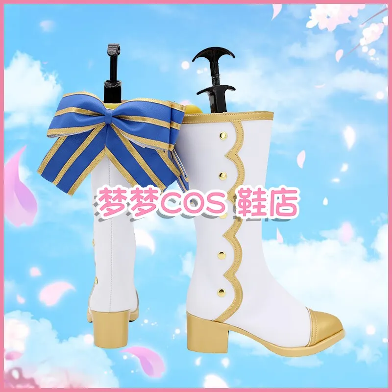 Lovelive All Star Осака Shizuku обувь для косплея длинные белые сапоги кожаные