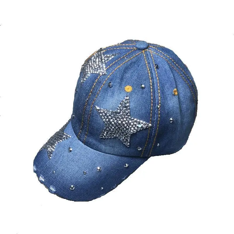 

Women's Cowboy Hat Diamond Studded by Hand Baseball Cap Casual All-Match Sun Protection Sun Hat Trendy