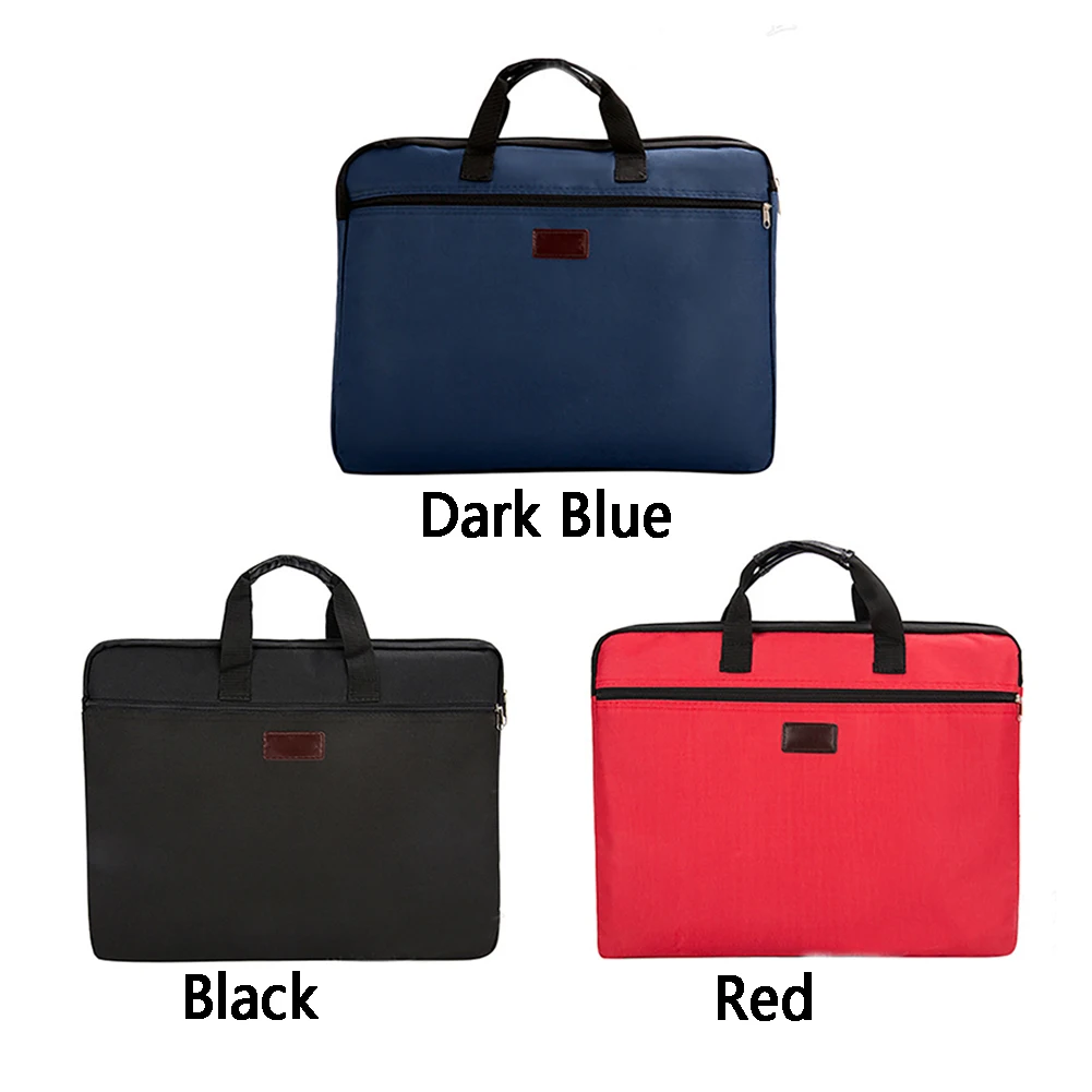 Men Women A4 Book With Handle Large Capacity Zipper Storage Organizer Travel Short Closure File Folder Canvas Document Bag