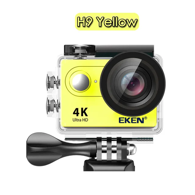 H9 Yellow Eken H9/H9R экшн Камера 4K 30FPS со сверхвысоким разрешением Ultra HD, Wi-Fi, 2,0 170D подводный Водонепроницаемый шлема видео Камера s go Спортивная камера extreme pro - Цвет: H9 Yellow