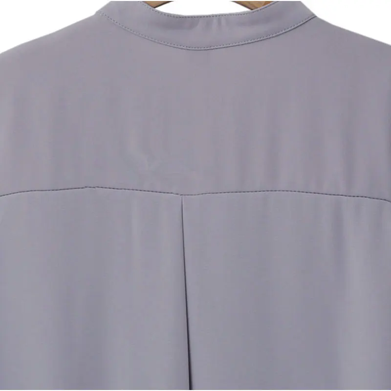 Женская Свободная шифоновая блузка размера плюс 4XL 5XL с круглым вырезом оранжевые