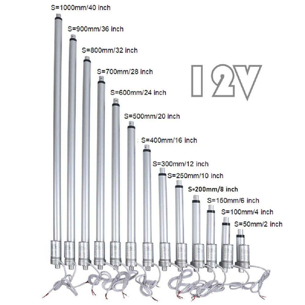 Линейный привод с Wi Fi контроллером 12 В металлический редуктор электрический