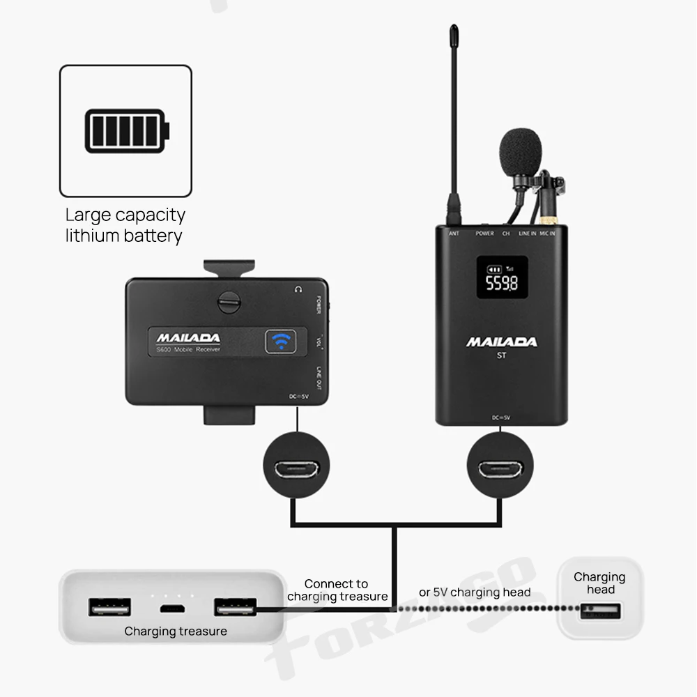 Конденсаторный микрофон Mailada S600 устройство для записи видео мониторинга