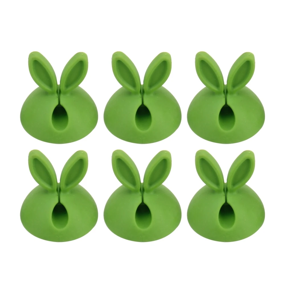 Kaneed 6 шт. CC-941 Кролик Форма одно отверстие кабельные зажимы держатель система