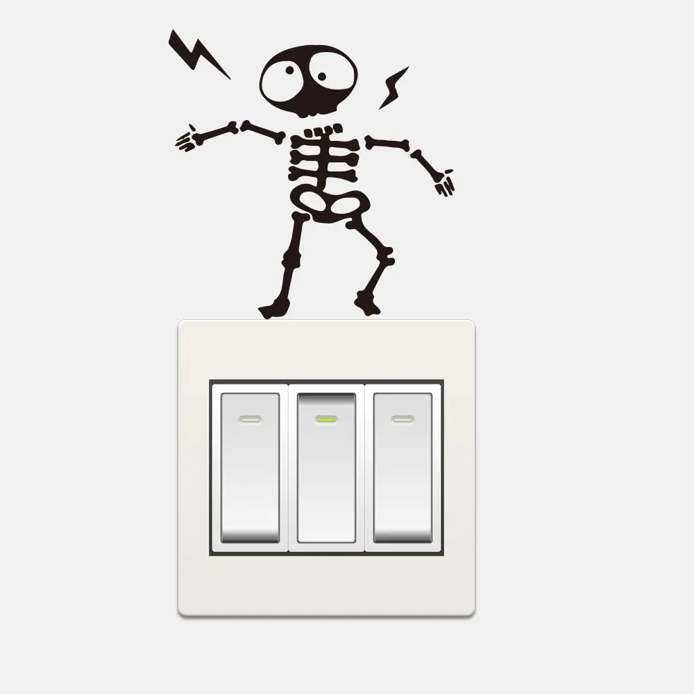 Череп переключатель поколения резные творческая личность на стену с наклейками