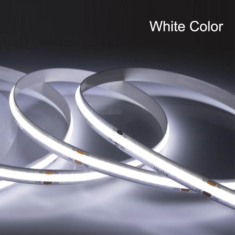 

DC5V FCOB Led Stirp Light 320 Leds/M DC12V/24V Flexible Luminous String Night light Decoration Bedroom Diode Tape Lighting Lamp