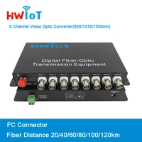 8 channel fiber optic video media converter for hd tvicviahd camera with or without rs485 including transmitter and receiver 2