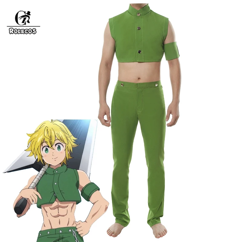 ROLECOS The Seven Deadly Sins Meliodas Косплей Костюм гнев богов человек полный комплект Nanatsu no Taizai