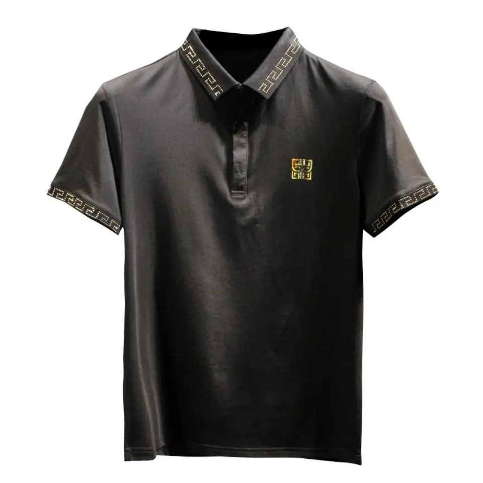 

2021 summer trend short sleeve t-shirt men's trend t-shirt lapel polo shirt men's
