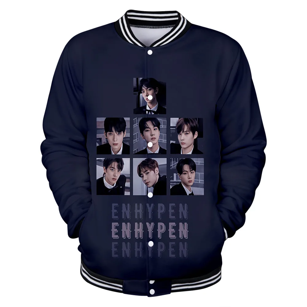 

Бейсбольная куртка KPOP ENHYPEN 3D, мужская куртка-бомбер, верхняя одежда, корейская мода, уличная одежда, повседневный спортивный костюм, толстов...
