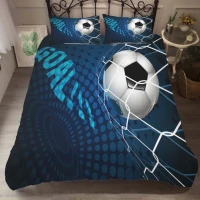 3d bedding set duvet cover football goal printed comforter bedroom clothes with pillowcases for boy