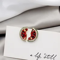 Серьги-гвоздики арбуз Zalzyywb