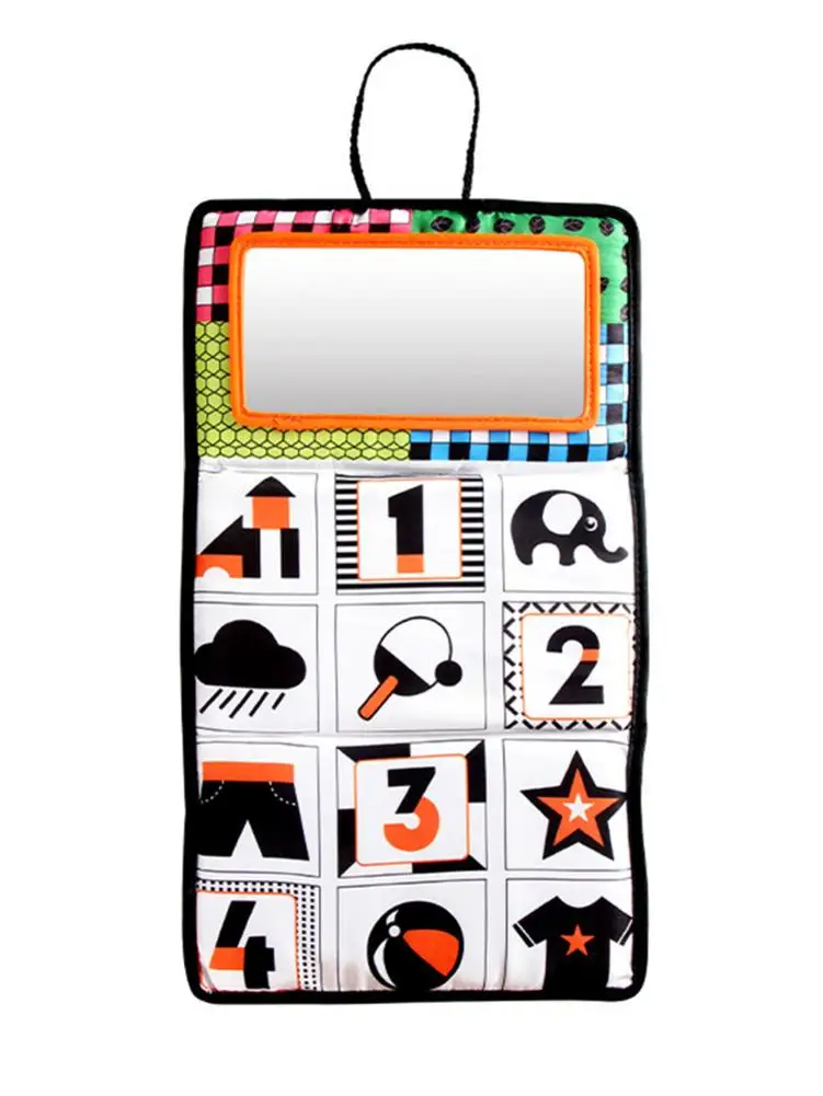 Baby Magic Mirror Toy Rearview Foldable Pendant Fun Decor Black And White Haha For Babies Kid Exercise | Игрушки и хобби