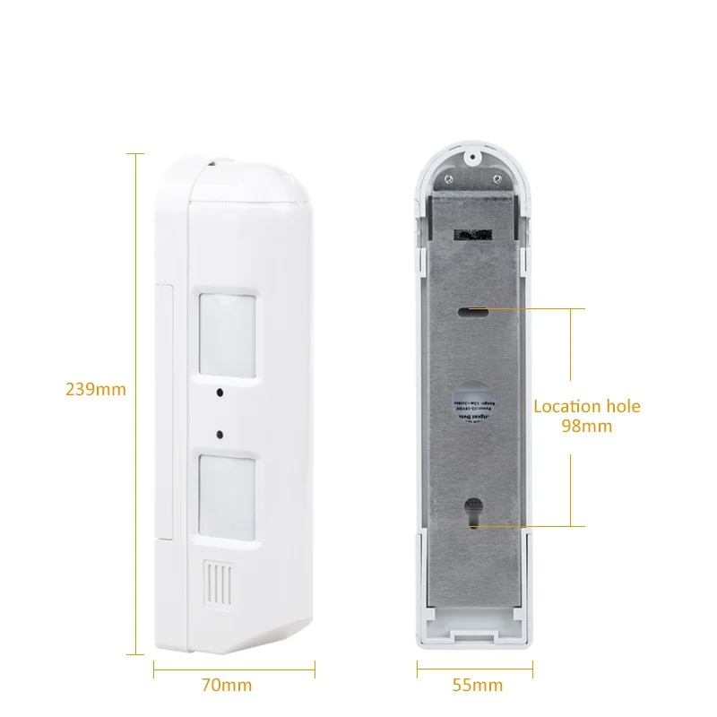 Wired Dual Curtain PIR Sensor Passive Infrared Motion Sensor Detector For All Wired Alarm System enlarge