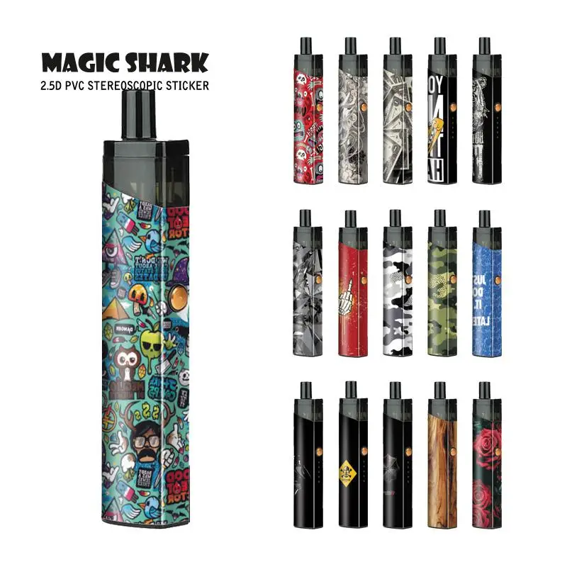 Maigc Акула Дерево Печать череп цветок доллар лев тигр военный дьявол стерео ПВХ