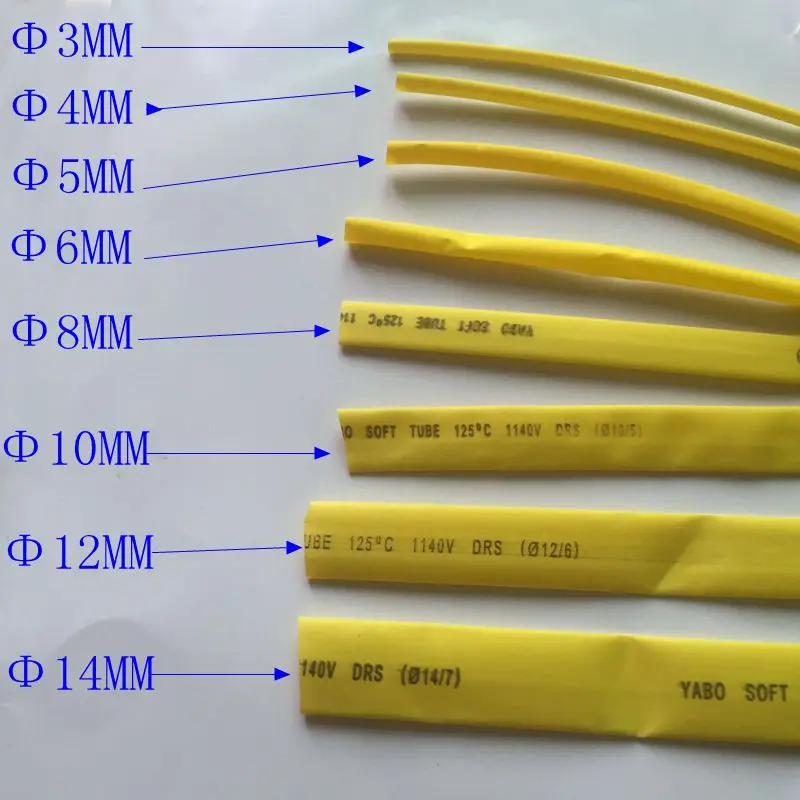 Термоусадочная трубка 2 метра модель спецификации Электрический изоляционный