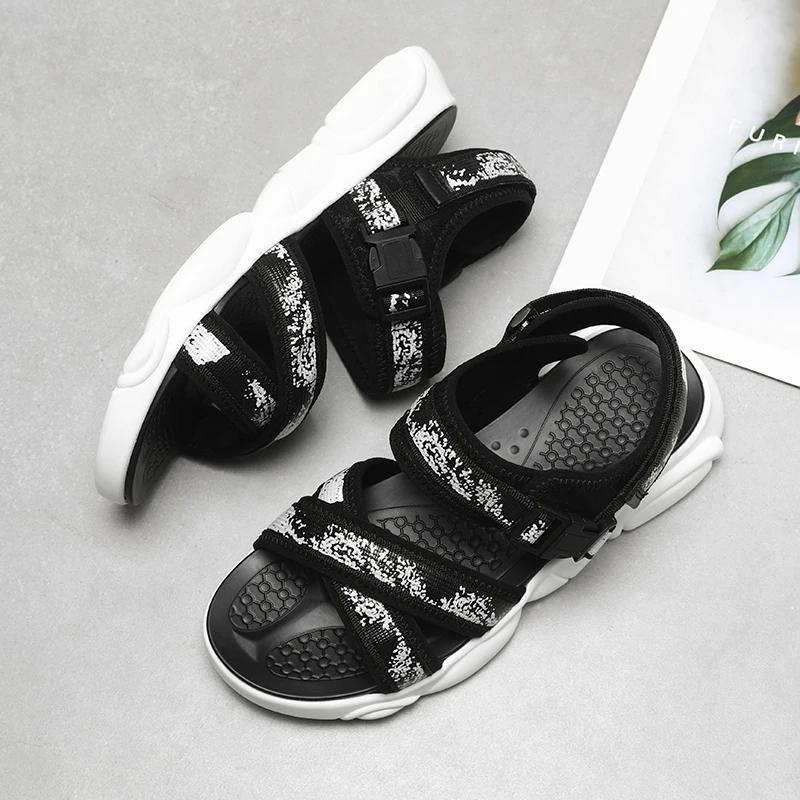 

Mens Shoes Casual Slip On Men Beach Slippers Mens Shoes Casual Genuine Leather Mesh Fabric Breathable Leisure Sneakers For