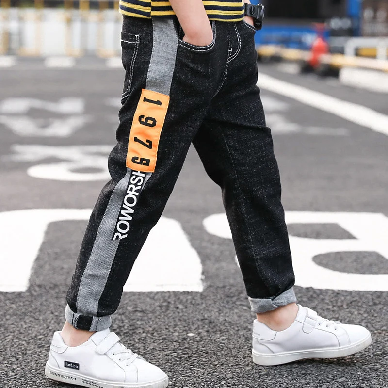 DIIMUU/узкие прямые джинсы для маленьких детей длинные джинсовые штаны мальчиков