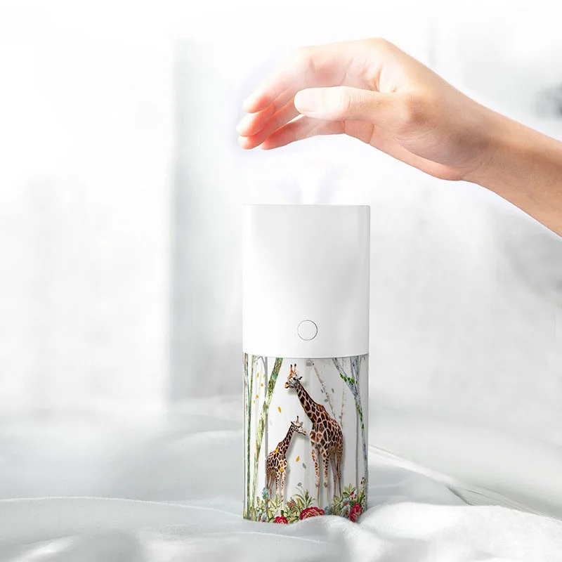 

320ml USB Charging Night Light Function Air Humidifier Aromatherapy 3D Embossed Humidifier for Car Desktop