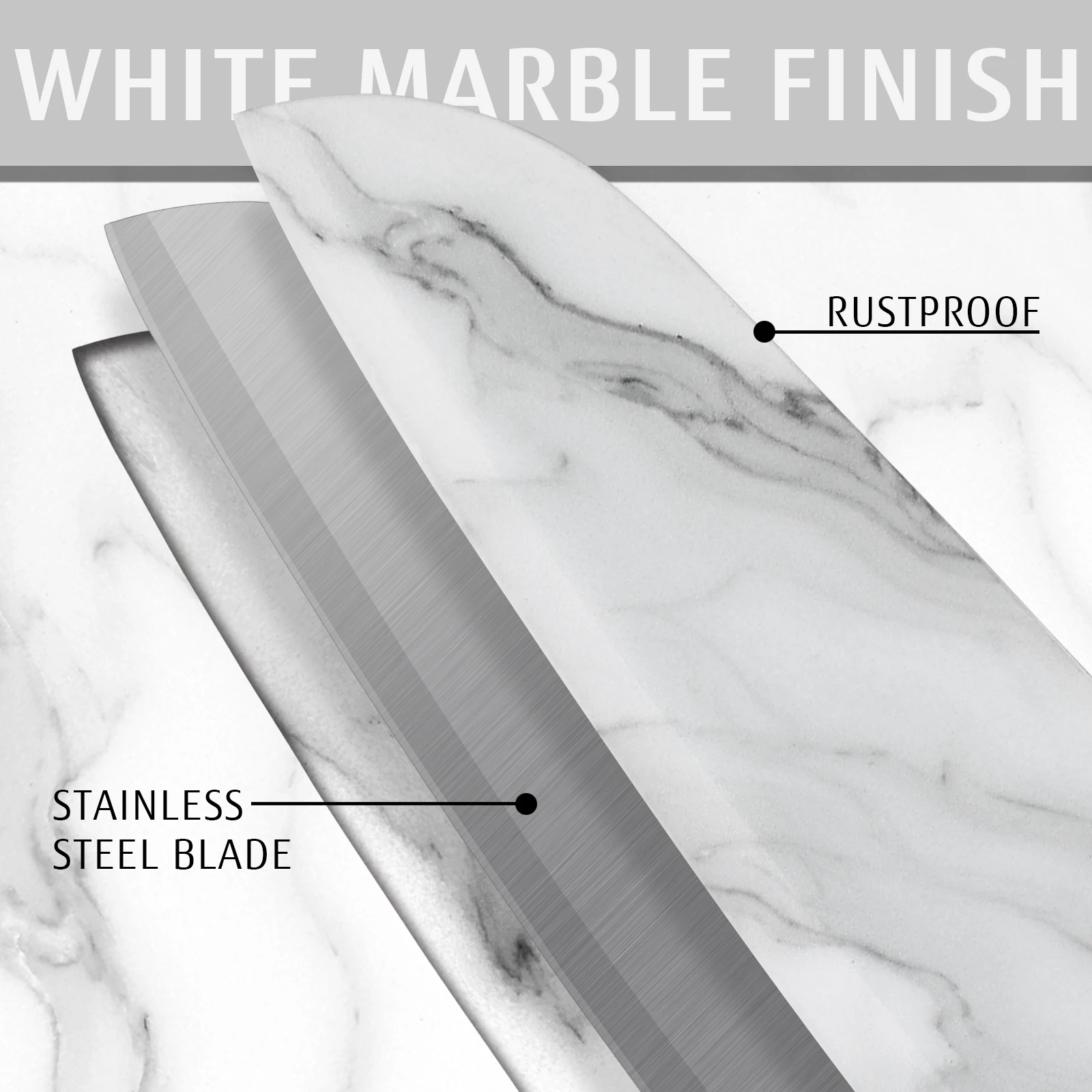 Набор кухонных ножей Hecef с мраморным покрытием Ariston поварские ножи антипригарным