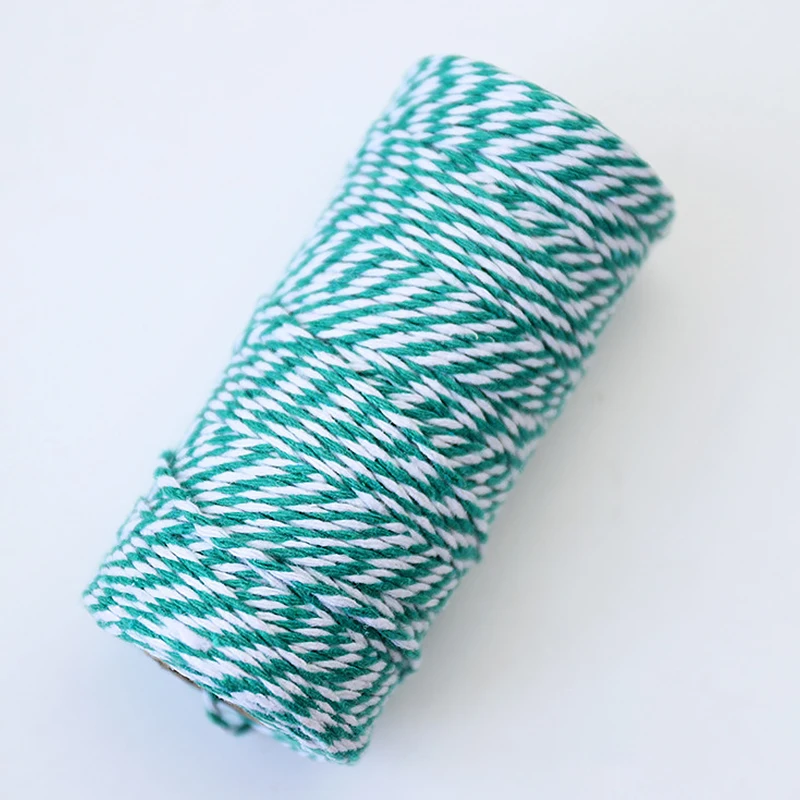 Diy декоративная подарочная упаковка веревка рулон хлопковые шнуры двухцветные