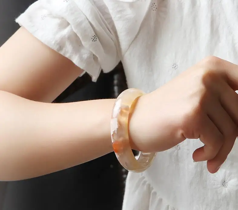 Вишня Цветок Манжеты природа Прекрасная подвеска сладкий Агат браслет Удачи 56-62