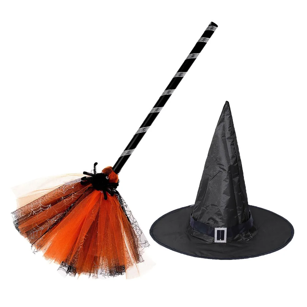 Набор аксессуаров для костюма ведьмы на Хэллоуин метла Реалистичная Летающая