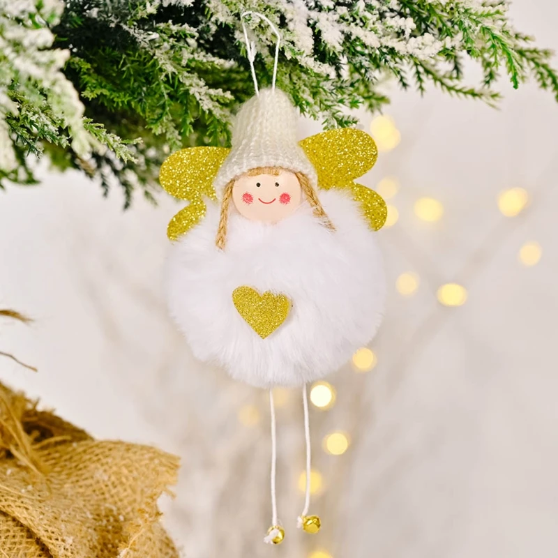 

Пушистый любовный ангел, рождественская подвеска Кукла на дерево, подвесное украшение, Симпатичные подвесные кукольные украшения, кукольн...