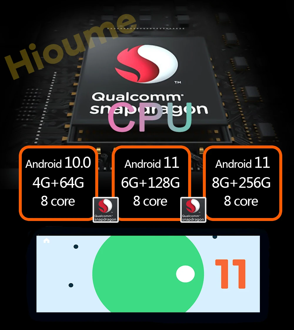 Автомобильный мультимедийный dvd-плеер 10 25 дюйма Snapdragon 8 + 256 ГГц Android 11 радио и