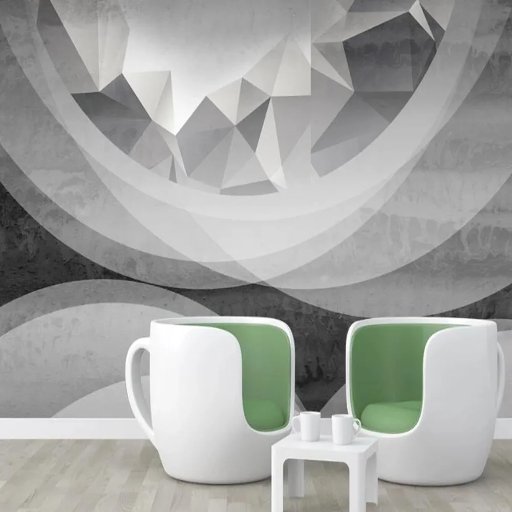 На заказ большие Настенные обои 3D абстрактные геометрические ТВ фон цветок |