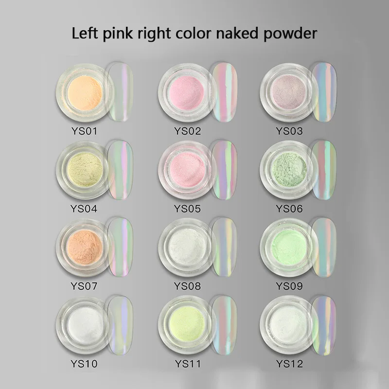 1 коробка блеск для ногтей Волшебная пудра лед сквозь Аврору Русалка мечта