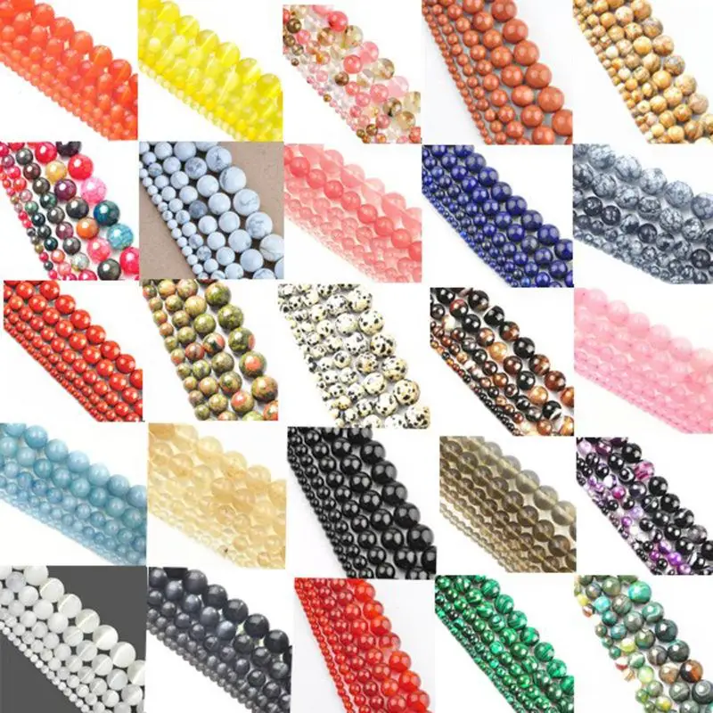 Модные круглые бусины оптовая продажа кварцевые высокого качества 4-12 мм из