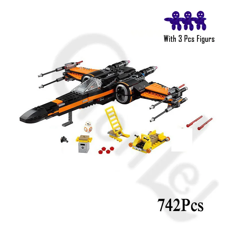 Starwars 05004 05145 10900 X крыло Звездный истребитель здание истребителя блоки игрушки для детей совместимы с звездным планом войны