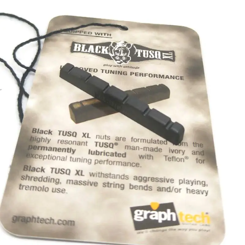 Графа Tech PT-5042-00 TUSQ гайка XL 42 мм предварительно щелевая плоская Нижняя гитарная гайка для FD ST электрогитара черная