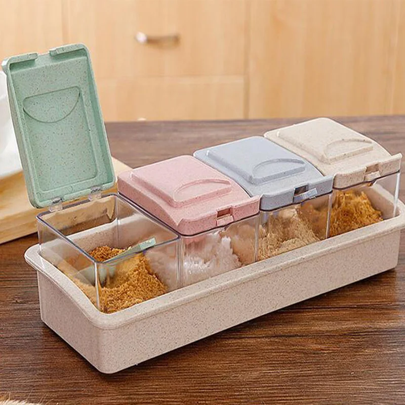 Набор бутылок для приправ и соломы 1 шт. емкость соли контейнер кухонные