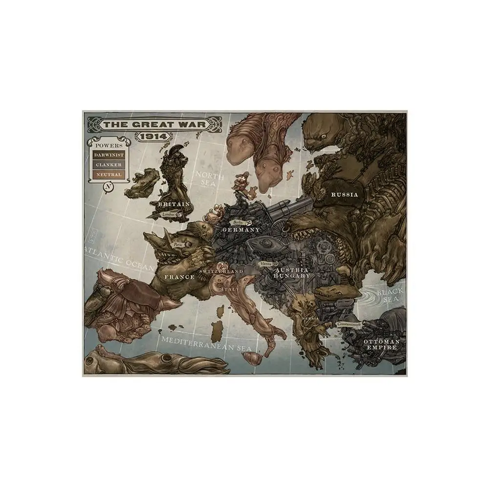 150x225 см Нетканый офисный Декор для дома карта Великая война 1914 истории Европы WW1