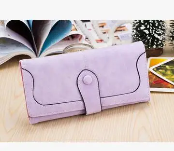 

1pcs/lot Retro Matte Stitching leather Wallet Women Long Purse Clutch Women Casual Hasp long wallet
