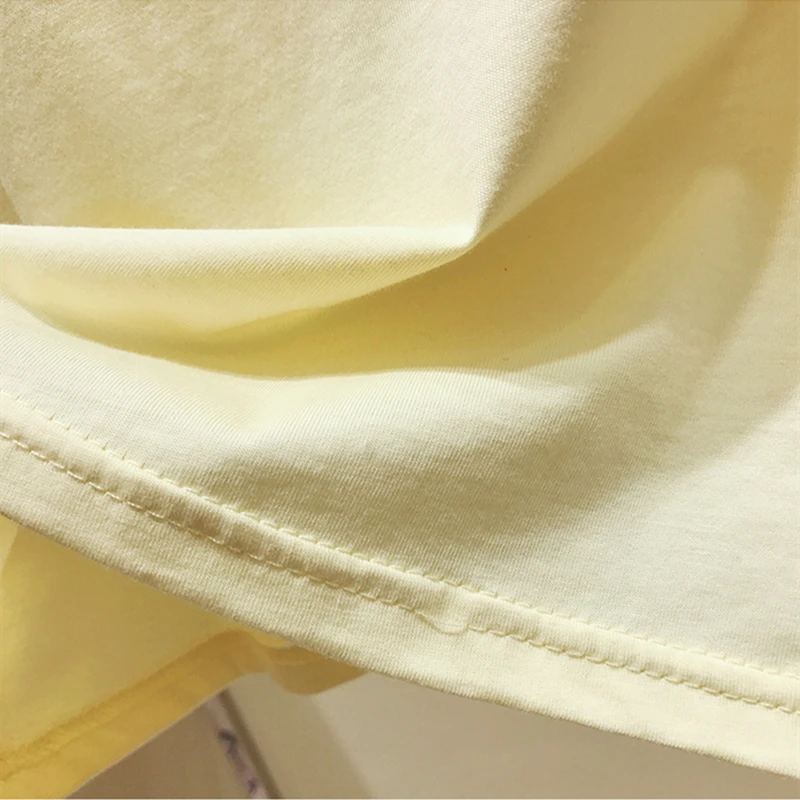 

Embroidered Flares Cotton T-Shirt Letter Balloon Tee Short Sleeve O-Neck Slim Korean Tshirt 2021 Summer Crop Top Women Blouses