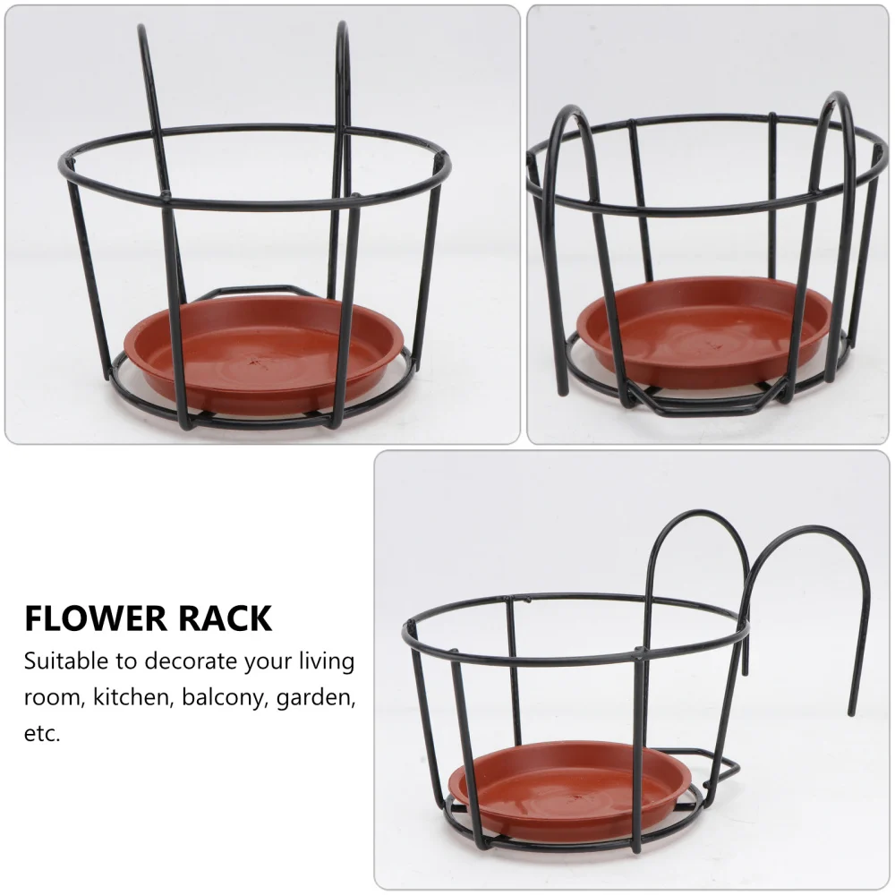 

3 Sets of Balcony Flower Rack Hanging Type Plant Holder Flowerpot Storage Rack