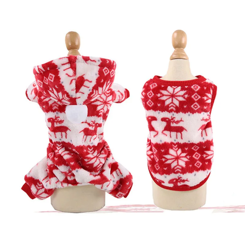 Рождественский костюм для кошек супермягкий и теплый фланелевый жилет щенков