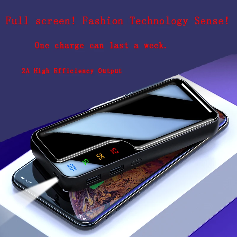 Горячая mi ni power Bank 10000mAh power bank зарядное устройство с двумя usb-портами Внешняя батарея Poverbank портативный для iPhone 7 8 x Xiaomi mi светодиодный