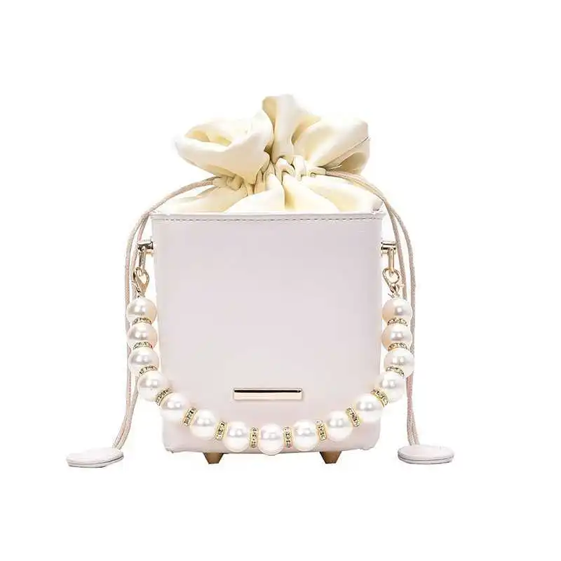 

Box Shape PU Leather Crossbody Bags For Women 2021 Drawstring Sweet Shoulder Handbags Female Travel Summer Cross Body Bag