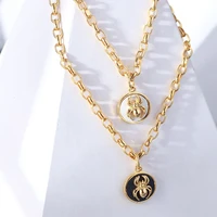 new fun and creative style realistic disc spider fashion adjustable style all match necklace for girls